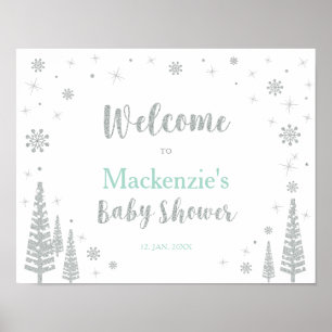 Poster Baby shower d'hiver Welcome Party