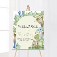 Baby shower Dinosaur verdoyant Bienvenue