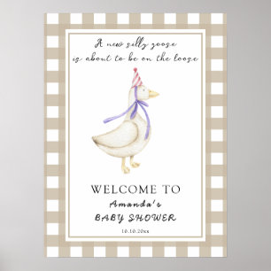 Poster Baby shower d'oie