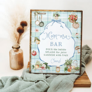Poster Baby shower du marché agricole - bar Mom-osa