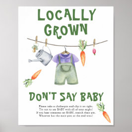 Poster Baby shower du marché agricole - Ne dites pas Post