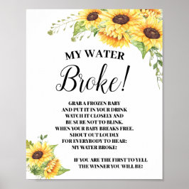 Poster Baby shower du panneau du jeu My Water Broke