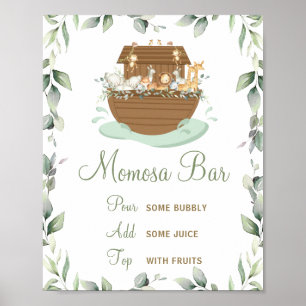 Poster Baby shower en arche Noah's Ark Momosa Bar