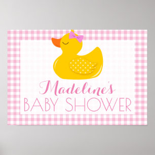Poster Baby shower en caoutchouc