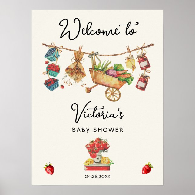 Poster Baby shower fermier (Devant)