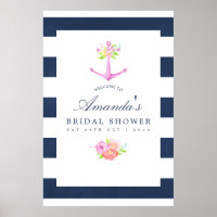Baby shower floral de mariage sur le thème nautiqu