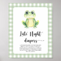 Baby shower grenouille - Jeu de couches tard la nu