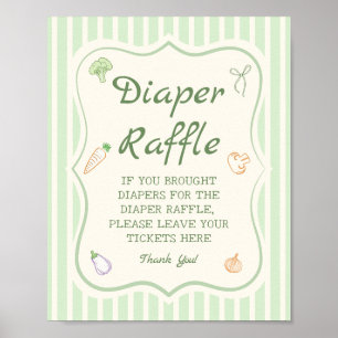 Poster Baby Shower Marché Fermier Tirage de Couches