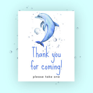 Poster Baby shower marin - Merci d'être venu