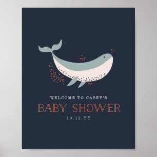 Poster Baby shower Marine Life Bienvenue Imprimer