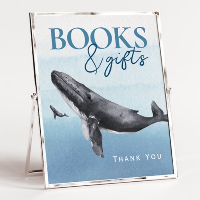 Poster Baby shower moderne Rustic Ocean Livres et cadeaux (Créateur téléchargé)