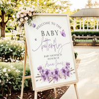 Baby shower papillon pourpre pour bébé Signet de b
