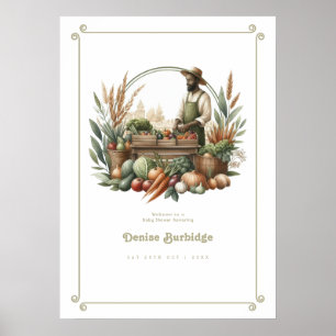 Poster Baby Shower Personnalisé au Marché des Producteurs