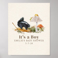 Baby shower petit puant Bois Skunk Boy