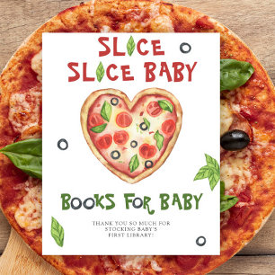 Poster baby shower pizza aquarelle - livres pour bébé