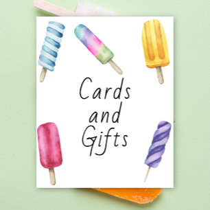 Poster Baby shower Popsicle - cartes et cadeaux
