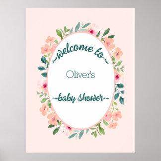 Poster Baby Shower Safari Jungle Sauvage
