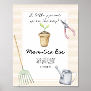 Poster Baby shower Sprout - Momosa bar