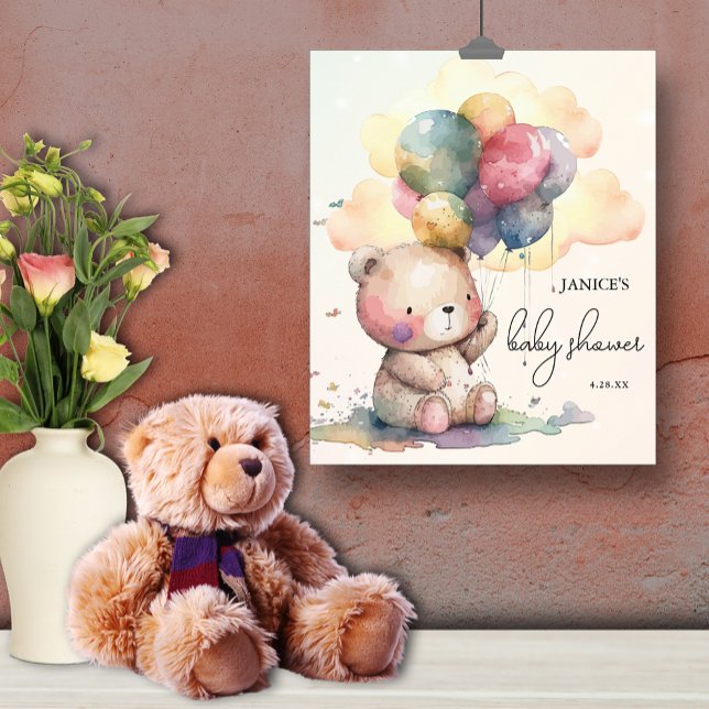 Poster Baby shower Teddy Bear (Créateur téléchargé)