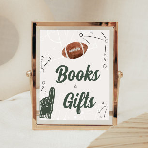 Poster Baby showers de football Livres et cadeaux