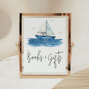 Poster Baby showers nautiques Livres et cadeaux