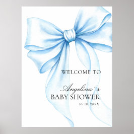 Poster  Baby showerv delicate bow.