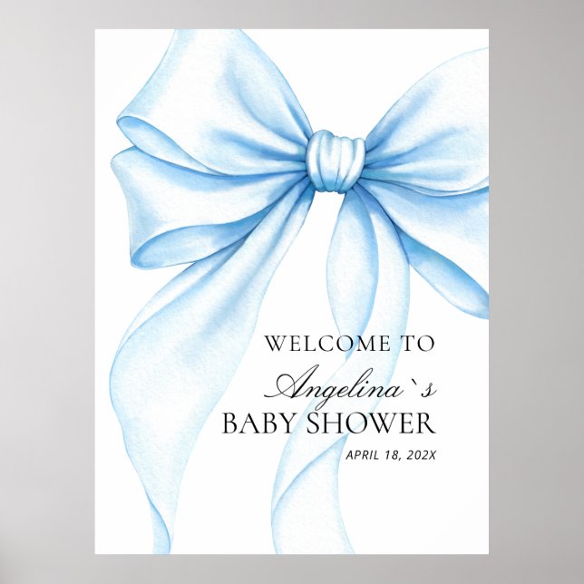 Poster Baby showerv delicate bow. (Devant)