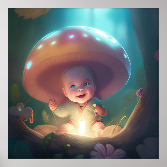 Poster baby smiling (Devant)