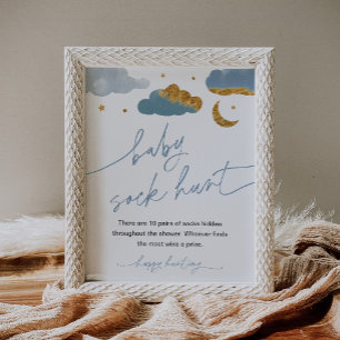 Poster Baby Sock Hunt Game Twinkle Star Baby shower garço