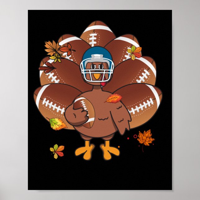 Poster Baby Turquie et balle de football Sport Thanksgivi (Devant)