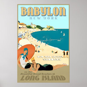 Poster Babylon Long Island New York South Shore Plage