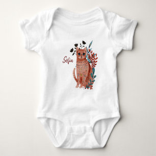 Poster Babyparty rot und blau mit Tieren Baby  Strampler