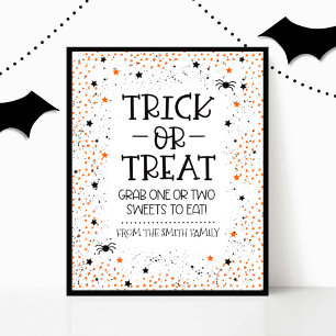 Poster Bac ou signe de traitement pour Halloween