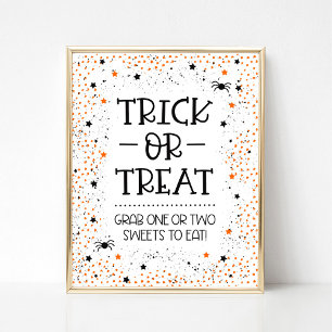 Poster Bac ou signe de traitement pour Halloween