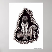 Bacchus dieu du vin dessin noir et blanc