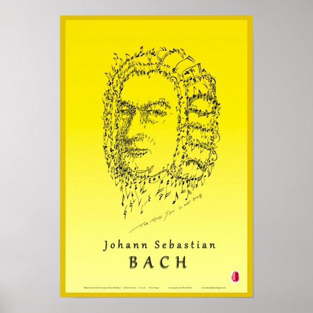 Poster Bach Face à la musique (Devant)