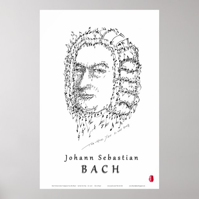 Poster Bach Face à la musique (Devant)