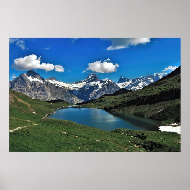 Poster Bachalpsee et les Alpes suisses (Devant)