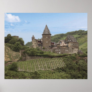 Poster Bacharach, Allemagne, Château de Stahleck, Schloss