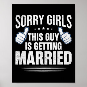 Poster Bachelor Groom Fournitures Mariage de fête 1