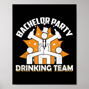Poster Bachelor Party Boire Team Groom Mariée _2