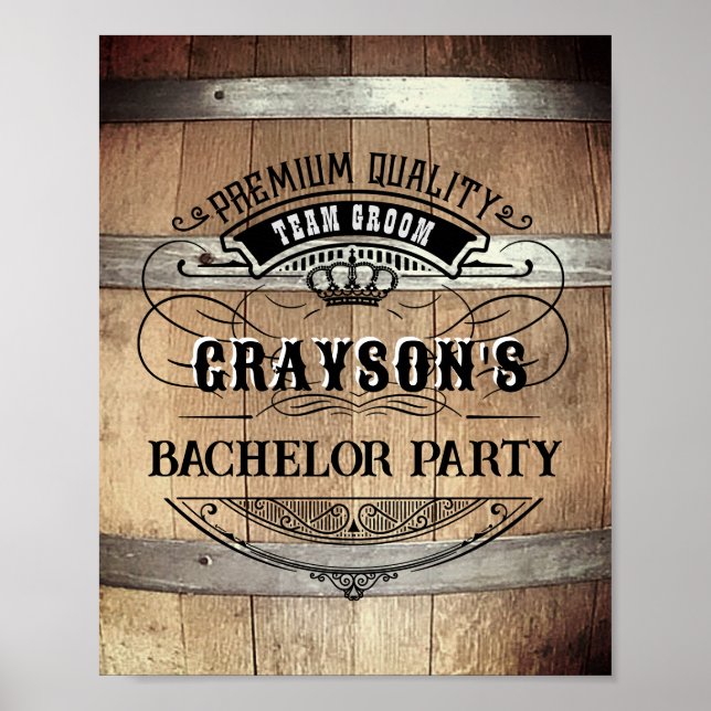 Poster Bachelor Party Russe Whiskey Barrel (Devant)