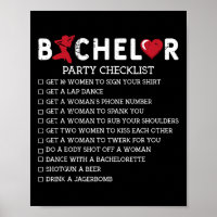 Bachelor Supplies Party Checklist Groom Groomsmen