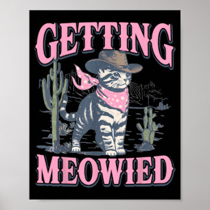 Poster Bachelorette Fête fille obtenir Meowie Chat Bri