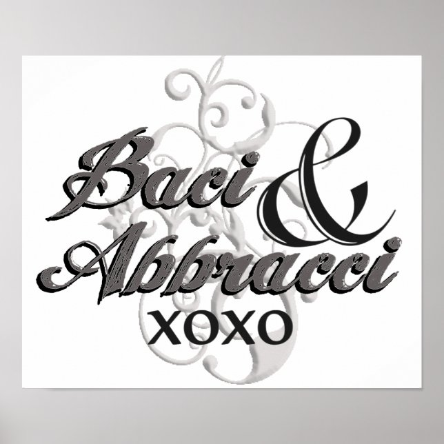 Poster Baci & Abbracci - Hugs & Baisers - XOXO (Devant)
