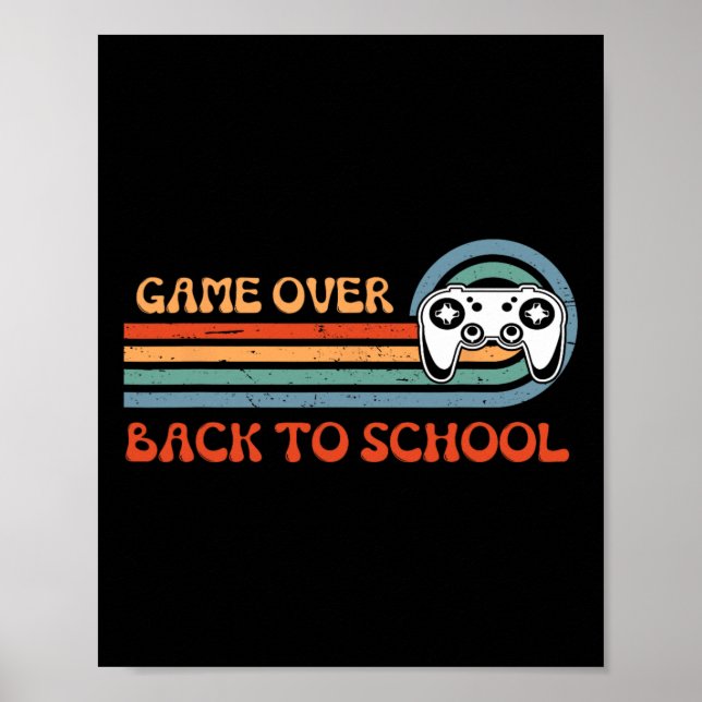 Poster Back To School Fun Game Over Teacher Student Video (Devant)