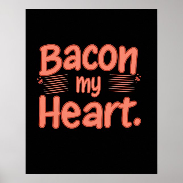Poster Bacon, mon coeur (Devant)