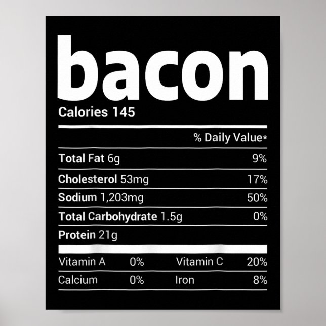 Poster Bacon Nutrition Fiches familiales Correspondance d (Devant)