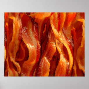 Poster Bacon salé Yummy à chaud partout
