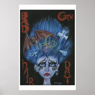 Poster Bad Goth Hair Day